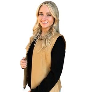 Mark Alan Genuine Leather Sleeveless Vest L